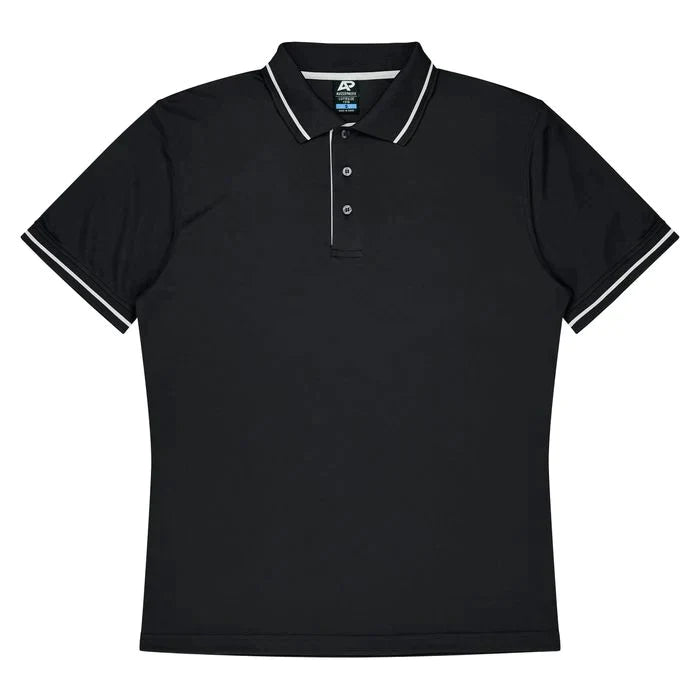 Aussie Pacific Cottesloe Men's Polo Shirt 1319  Aussie Pacific BLACK/WHITE S 